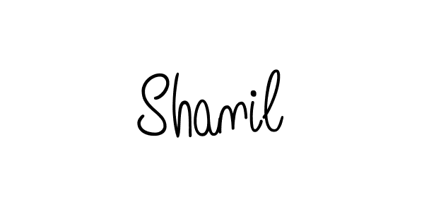 Use a signature maker to create a handwritten signature online. With this signature software, you can design (Angelique-Rose-font-FFP) your own signature for name Shanil. Shanil signature style 5 images and pictures png