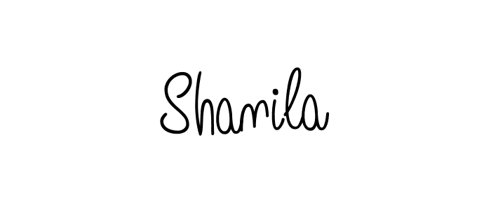 Design your own signature with our free online signature maker. With this signature software, you can create a handwritten (Angelique-Rose-font-FFP) signature for name Shanila. Shanila signature style 5 images and pictures png
