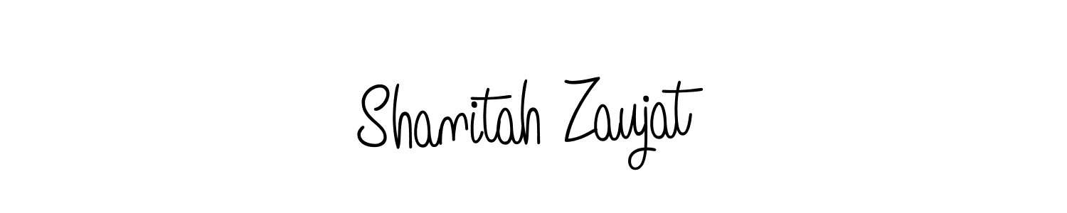 Make a beautiful signature design for name Shanitah Zaujat. With this signature (Angelique-Rose-font-FFP) style, you can create a handwritten signature for free. Shanitah Zaujat signature style 5 images and pictures png