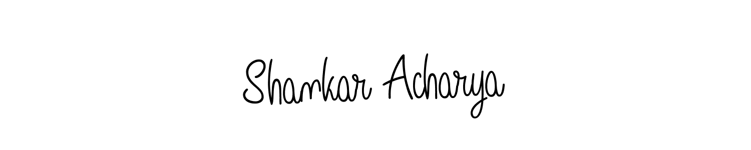 How to Draw Shankar Acharya signature style? Angelique-Rose-font-FFP is a latest design signature styles for name Shankar Acharya. Shankar Acharya signature style 5 images and pictures png