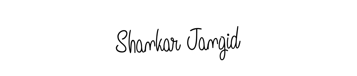 Use a signature maker to create a handwritten signature online. With this signature software, you can design (Angelique-Rose-font-FFP) your own signature for name Shankar Jangid. Shankar Jangid signature style 5 images and pictures png