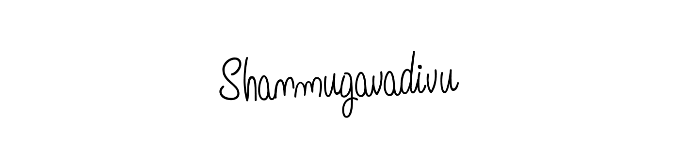 Make a beautiful signature design for name Shanmugavadivu. With this signature (Angelique-Rose-font-FFP) style, you can create a handwritten signature for free. Shanmugavadivu signature style 5 images and pictures png