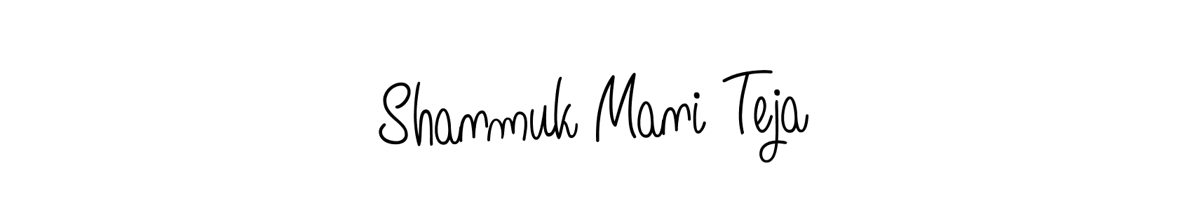 Create a beautiful signature design for name Shanmuk Mani Teja. With this signature (Angelique-Rose-font-FFP) fonts, you can make a handwritten signature for free. Shanmuk Mani Teja signature style 5 images and pictures png