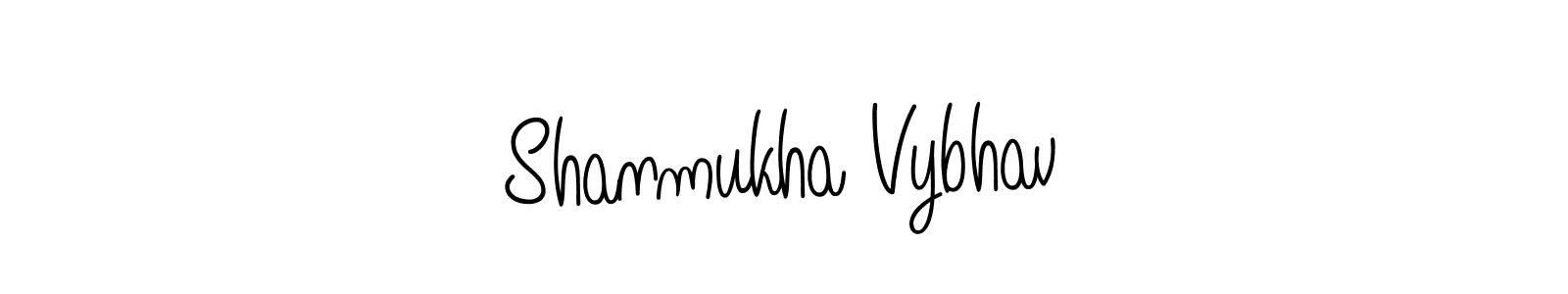 if you are searching for the best signature style for your name Shanmukha Vybhav. so please give up your signature search. here we have designed multiple signature styles  using Angelique-Rose-font-FFP. Shanmukha Vybhav signature style 5 images and pictures png