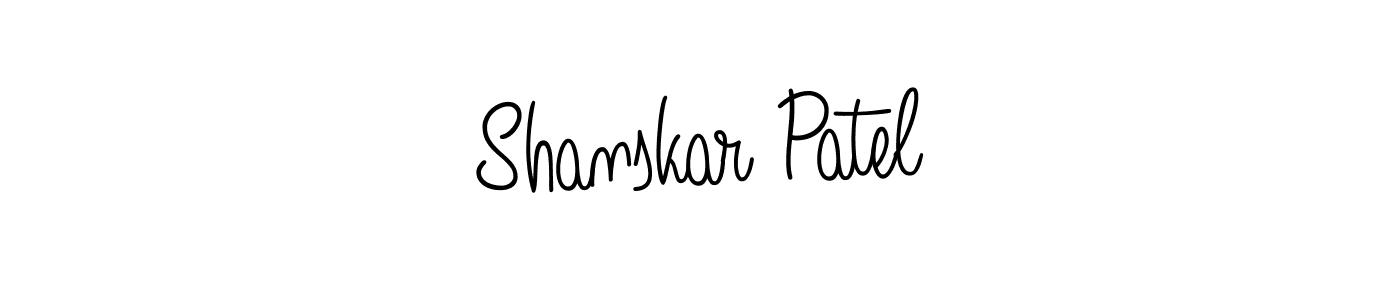 Make a beautiful signature design for name Shanskar Patel. With this signature (Angelique-Rose-font-FFP) style, you can create a handwritten signature for free. Shanskar Patel signature style 5 images and pictures png