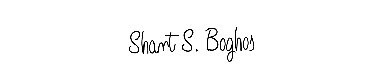 The best way (Angelique-Rose-font-FFP) to make a short signature is to pick only two or three words in your name. The name Shant S. Boghos include a total of six letters. For converting this name. Shant S. Boghos signature style 5 images and pictures png