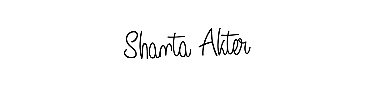 Make a beautiful signature design for name Shanta Akter. Use this online signature maker to create a handwritten signature for free. Shanta Akter signature style 5 images and pictures png