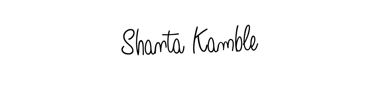 Design your own signature with our free online signature maker. With this signature software, you can create a handwritten (Angelique-Rose-font-FFP) signature for name Shanta Kamble. Shanta Kamble signature style 5 images and pictures png