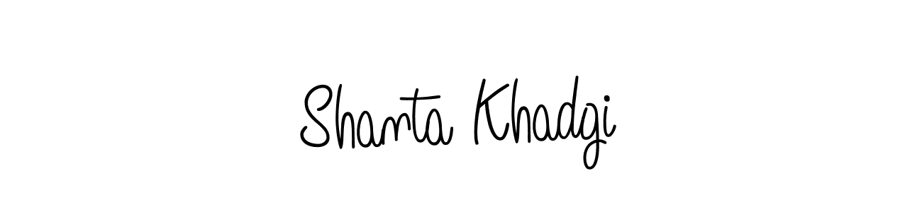 Use a signature maker to create a handwritten signature online. With this signature software, you can design (Angelique-Rose-font-FFP) your own signature for name Shanta Khadgi. Shanta Khadgi signature style 5 images and pictures png