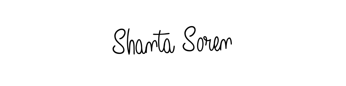 How to make Shanta Soren name signature. Use Angelique-Rose-font-FFP style for creating short signs online. This is the latest handwritten sign. Shanta Soren signature style 5 images and pictures png