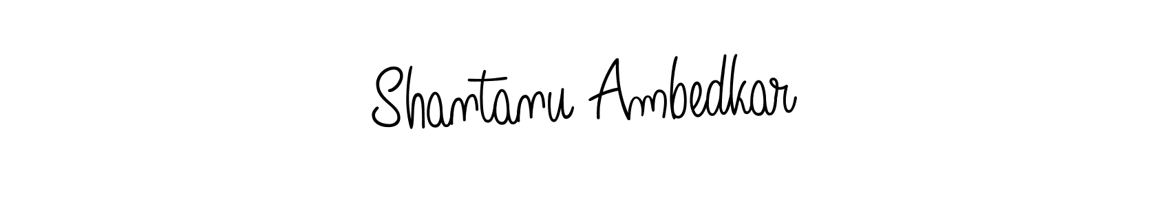 The best way (Angelique-Rose-font-FFP) to make a short signature is to pick only two or three words in your name. The name Shantanu Ambedkar include a total of six letters. For converting this name. Shantanu Ambedkar signature style 5 images and pictures png
