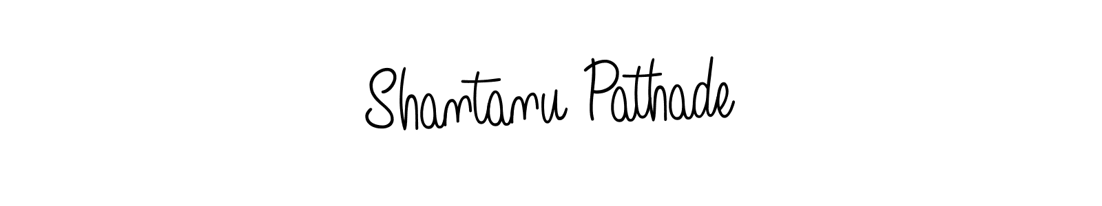 You should practise on your own different ways (Angelique-Rose-font-FFP) to write your name (Shantanu Pathade) in signature. don't let someone else do it for you. Shantanu Pathade signature style 5 images and pictures png