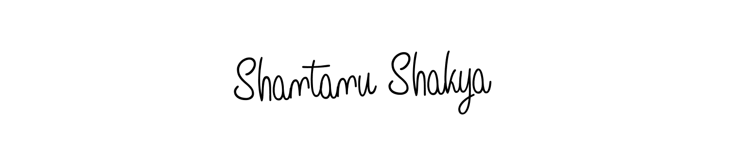 The best way (Angelique-Rose-font-FFP) to make a short signature is to pick only two or three words in your name. The name Shantanu Shakya include a total of six letters. For converting this name. Shantanu Shakya signature style 5 images and pictures png