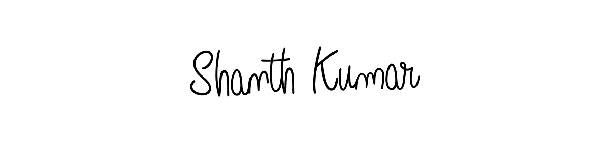 Create a beautiful signature design for name Shanth Kumar. With this signature (Angelique-Rose-font-FFP) fonts, you can make a handwritten signature for free. Shanth Kumar signature style 5 images and pictures png