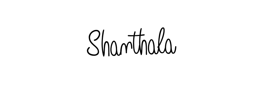 Make a beautiful signature design for name Shanthala. With this signature (Angelique-Rose-font-FFP) style, you can create a handwritten signature for free. Shanthala signature style 5 images and pictures png