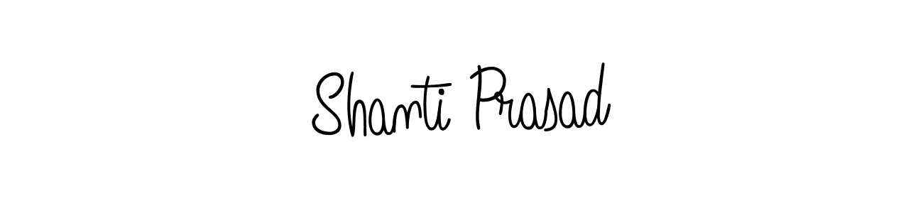 Use a signature maker to create a handwritten signature online. With this signature software, you can design (Angelique-Rose-font-FFP) your own signature for name Shanti Prasad. Shanti Prasad signature style 5 images and pictures png