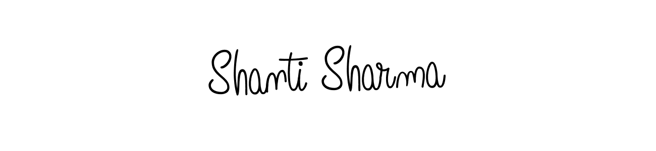 Create a beautiful signature design for name Shanti Sharma. With this signature (Angelique-Rose-font-FFP) fonts, you can make a handwritten signature for free. Shanti Sharma signature style 5 images and pictures png