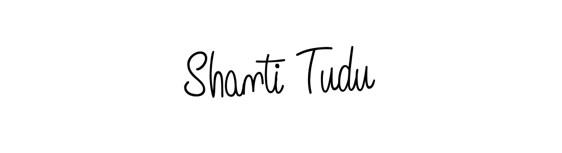 Use a signature maker to create a handwritten signature online. With this signature software, you can design (Angelique-Rose-font-FFP) your own signature for name Shanti Tudu. Shanti Tudu signature style 5 images and pictures png