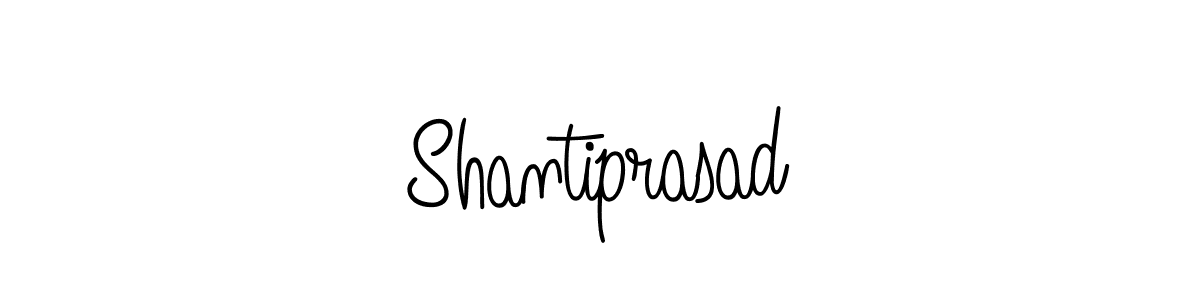 Use a signature maker to create a handwritten signature online. With this signature software, you can design (Angelique-Rose-font-FFP) your own signature for name Shantiprasad. Shantiprasad signature style 5 images and pictures png