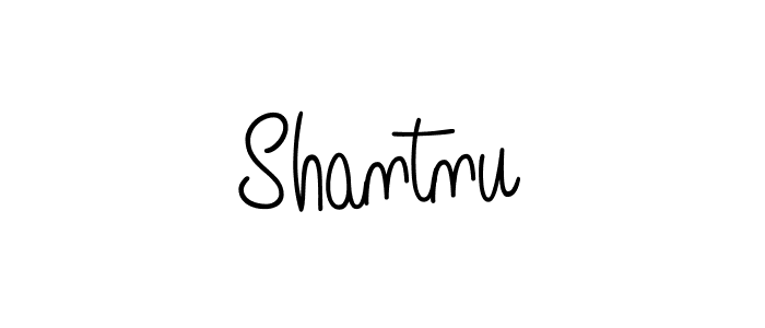 Make a beautiful signature design for name Shantnu. With this signature (Angelique-Rose-font-FFP) style, you can create a handwritten signature for free. Shantnu signature style 5 images and pictures png