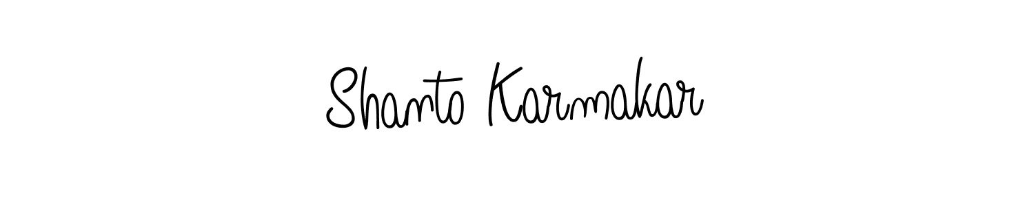 The best way (Angelique-Rose-font-FFP) to make a short signature is to pick only two or three words in your name. The name Shanto Karmakar include a total of six letters. For converting this name. Shanto Karmakar signature style 5 images and pictures png