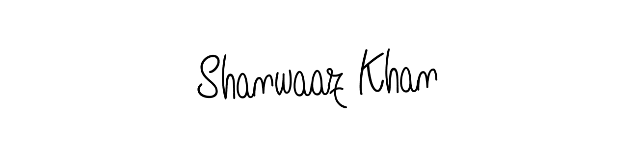 How to make Shanwaaz Khan name signature. Use Angelique-Rose-font-FFP style for creating short signs online. This is the latest handwritten sign. Shanwaaz Khan signature style 5 images and pictures png