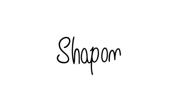 How to make Shapon name signature. Use Angelique-Rose-font-FFP style for creating short signs online. This is the latest handwritten sign. Shapon signature style 5 images and pictures png