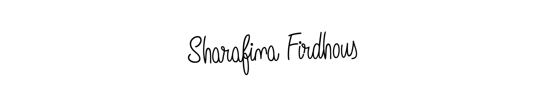 Make a beautiful signature design for name Sharafina Firdhous. With this signature (Angelique-Rose-font-FFP) style, you can create a handwritten signature for free. Sharafina Firdhous signature style 5 images and pictures png