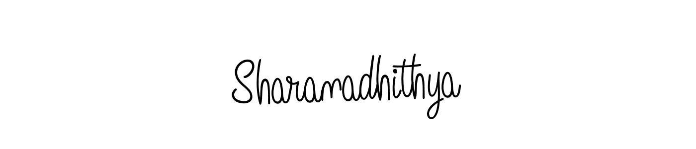 Design your own signature with our free online signature maker. With this signature software, you can create a handwritten (Angelique-Rose-font-FFP) signature for name Sharanadhithya. Sharanadhithya signature style 5 images and pictures png