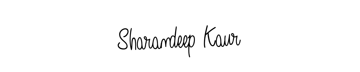 You should practise on your own different ways (Angelique-Rose-font-FFP) to write your name (Sharandeep Kaur) in signature. don't let someone else do it for you. Sharandeep Kaur signature style 5 images and pictures png