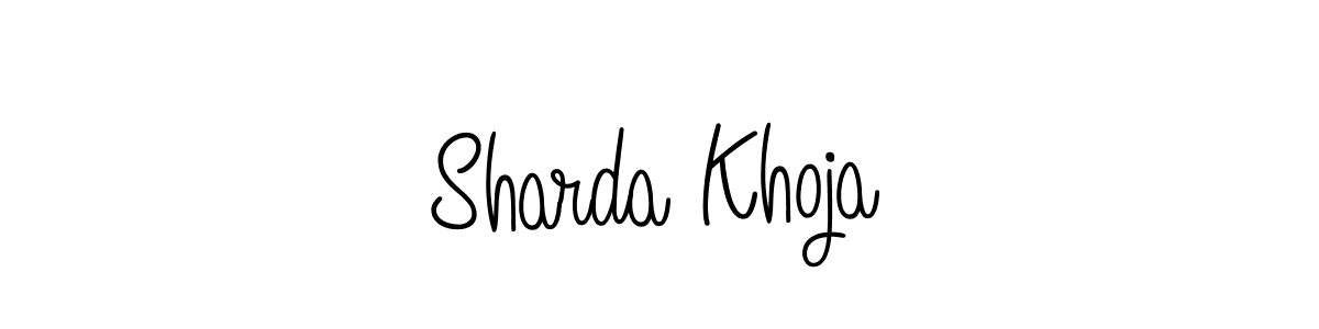 Use a signature maker to create a handwritten signature online. With this signature software, you can design (Angelique-Rose-font-FFP) your own signature for name Sharda Khoja. Sharda Khoja signature style 5 images and pictures png