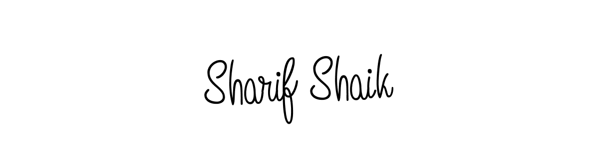 Use a signature maker to create a handwritten signature online. With this signature software, you can design (Angelique-Rose-font-FFP) your own signature for name Sharif Shaik. Sharif Shaik signature style 5 images and pictures png
