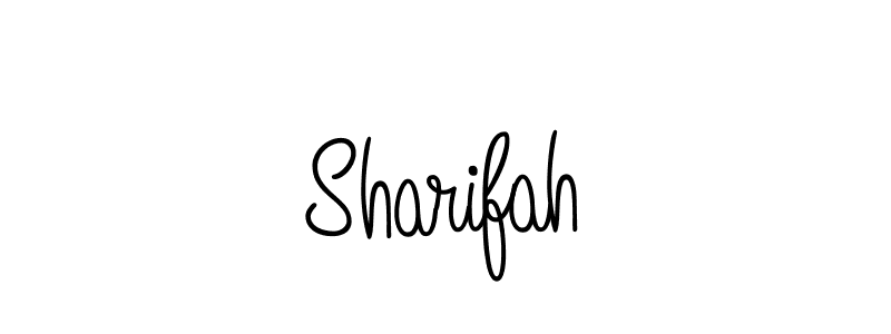 How to make Sharifah name signature. Use Angelique-Rose-font-FFP style for creating short signs online. This is the latest handwritten sign. Sharifah signature style 5 images and pictures png