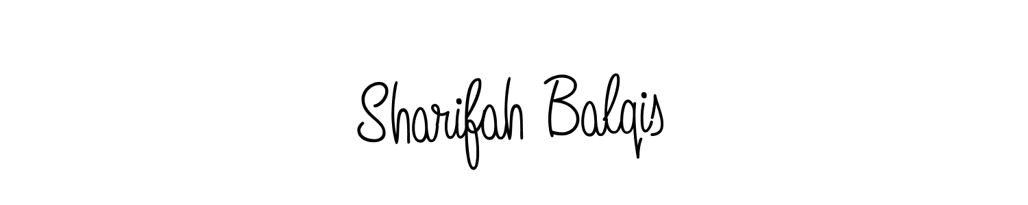Use a signature maker to create a handwritten signature online. With this signature software, you can design (Angelique-Rose-font-FFP) your own signature for name Sharifah Balqis. Sharifah Balqis signature style 5 images and pictures png