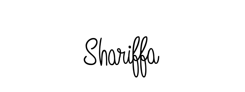 Use a signature maker to create a handwritten signature online. With this signature software, you can design (Angelique-Rose-font-FFP) your own signature for name Shariffa. Shariffa signature style 5 images and pictures png