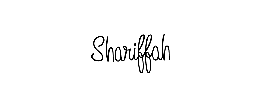 Make a beautiful signature design for name Shariffah. With this signature (Angelique-Rose-font-FFP) style, you can create a handwritten signature for free. Shariffah signature style 5 images and pictures png