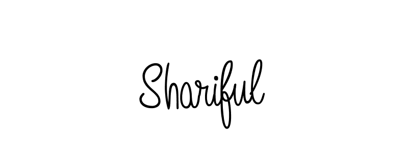 Design your own signature with our free online signature maker. With this signature software, you can create a handwritten (Angelique-Rose-font-FFP) signature for name Shariful. Shariful signature style 5 images and pictures png