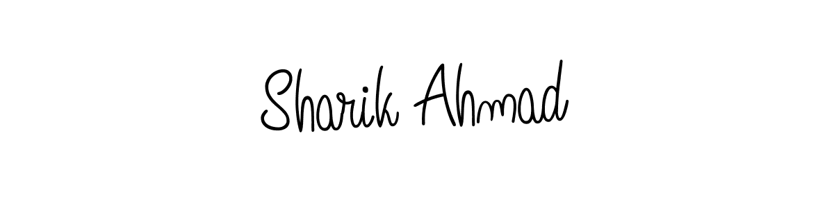 Make a beautiful signature design for name Sharik Ahmad. With this signature (Angelique-Rose-font-FFP) style, you can create a handwritten signature for free. Sharik Ahmad signature style 5 images and pictures png