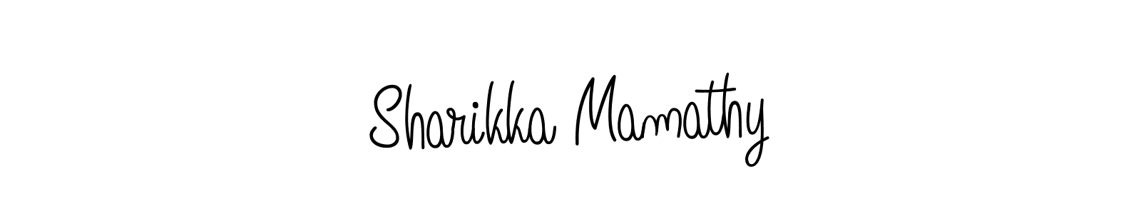 How to make Sharikka Mamathy signature? Angelique-Rose-font-FFP is a professional autograph style. Create handwritten signature for Sharikka Mamathy name. Sharikka Mamathy signature style 5 images and pictures png