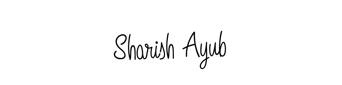 How to Draw Sharish Ayub signature style? Angelique-Rose-font-FFP is a latest design signature styles for name Sharish Ayub. Sharish Ayub signature style 5 images and pictures png