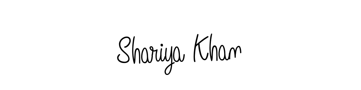 How to Draw Shariya Khan signature style? Angelique-Rose-font-FFP is a latest design signature styles for name Shariya Khan. Shariya Khan signature style 5 images and pictures png