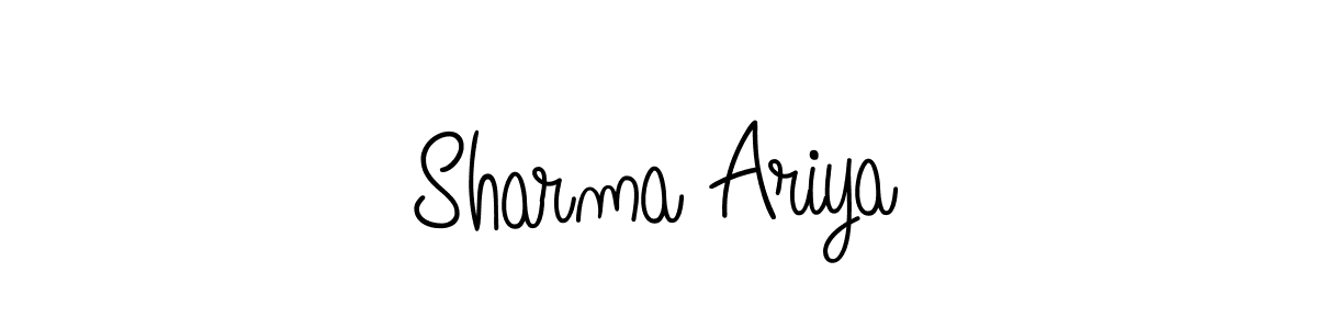 Sharma Ariya stylish signature style. Best Handwritten Sign (Angelique-Rose-font-FFP) for my name. Handwritten Signature Collection Ideas for my name Sharma Ariya. Sharma Ariya signature style 5 images and pictures png