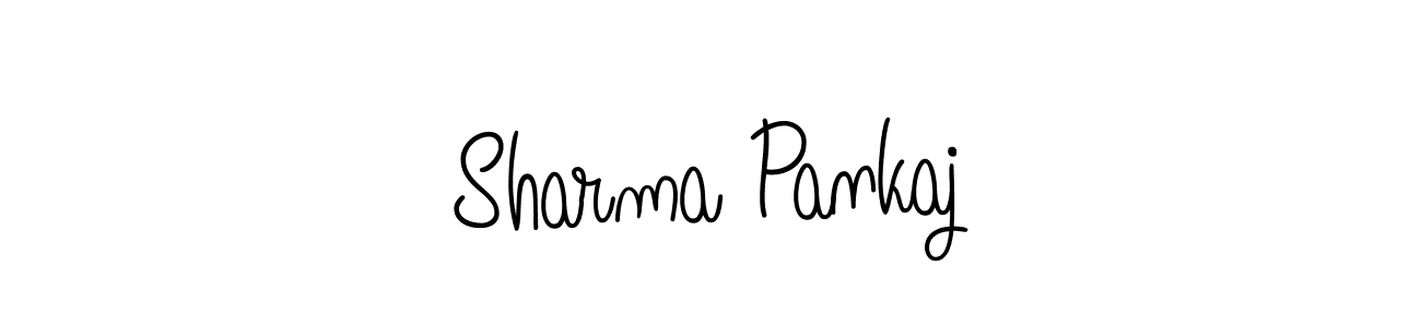 Use a signature maker to create a handwritten signature online. With this signature software, you can design (Angelique-Rose-font-FFP) your own signature for name Sharma Pankaj. Sharma Pankaj signature style 5 images and pictures png