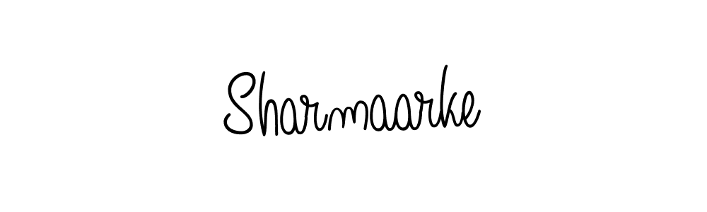 Make a beautiful signature design for name Sharmaarke. With this signature (Angelique-Rose-font-FFP) style, you can create a handwritten signature for free. Sharmaarke signature style 5 images and pictures png