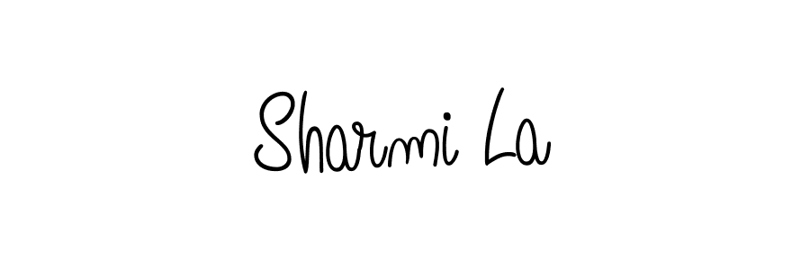 The best way (Angelique-Rose-font-FFP) to make a short signature is to pick only two or three words in your name. The name Sharmi La include a total of six letters. For converting this name. Sharmi La signature style 5 images and pictures png