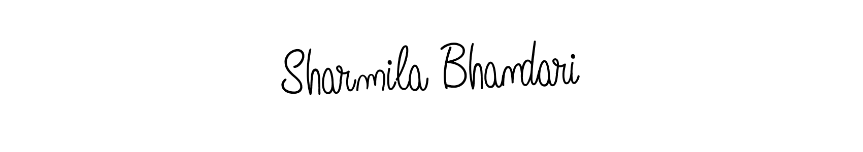 Make a beautiful signature design for name Sharmila Bhandari. With this signature (Angelique-Rose-font-FFP) style, you can create a handwritten signature for free. Sharmila Bhandari signature style 5 images and pictures png