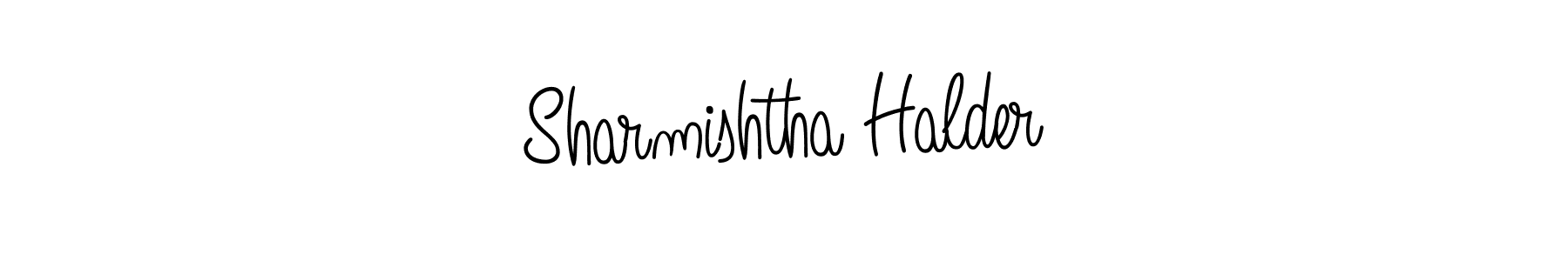 The best way (Angelique-Rose-font-FFP) to make a short signature is to pick only two or three words in your name. The name Sharmishtha Halder include a total of six letters. For converting this name. Sharmishtha Halder signature style 5 images and pictures png