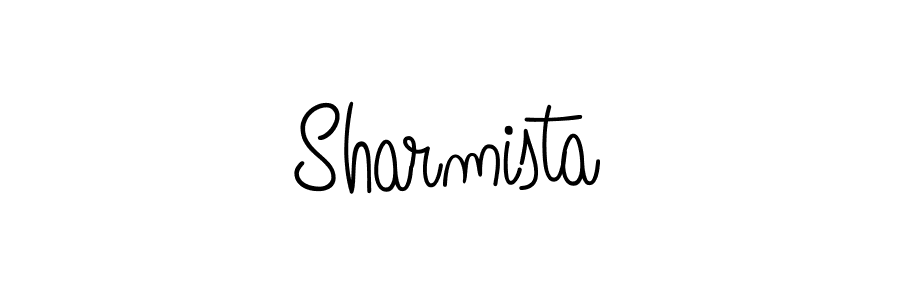 if you are searching for the best signature style for your name Sharmista. so please give up your signature search. here we have designed multiple signature styles  using Angelique-Rose-font-FFP. Sharmista signature style 5 images and pictures png