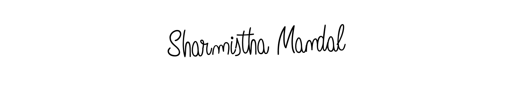 Make a beautiful signature design for name Sharmistha Mandal. With this signature (Angelique-Rose-font-FFP) style, you can create a handwritten signature for free. Sharmistha Mandal signature style 5 images and pictures png
