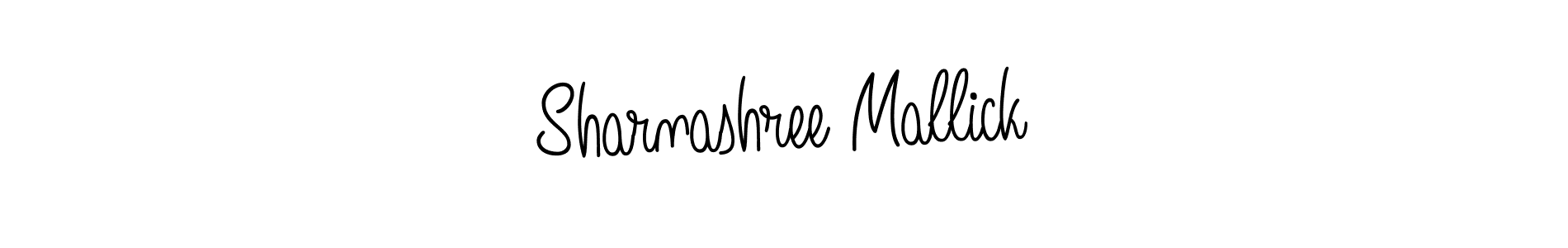 The best way (Angelique-Rose-font-FFP) to make a short signature is to pick only two or three words in your name. The name Sharnashree Mallick include a total of six letters. For converting this name. Sharnashree Mallick signature style 5 images and pictures png